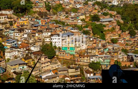 Favela de Rio de Janeiro, Brésil Banque D'Images