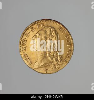 Double Louis d’Or de Louis XVI de France (b.1754-93; r.1774–1792) 1786 Français.Double Louis d’Or de Louis XVI de France (b.1754-93; r.1774–1792).Français.1786. Or.Pièces Banque D'Images