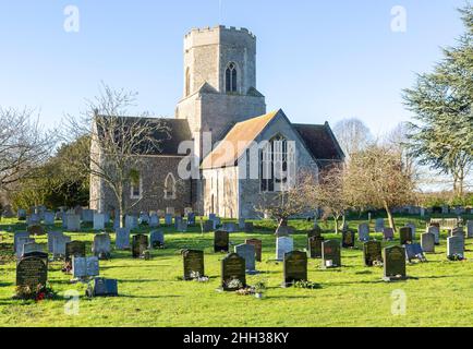 Village paroissial église de Saint Mary, Pakenham, Suffolk, Angleterre, Royaume-Uni Banque D'Images