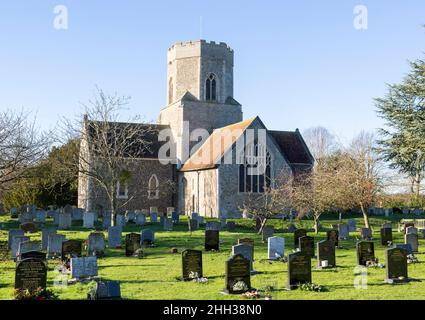 Village paroissial église de Saint Mary, Pakenham, Suffolk, Angleterre, Royaume-Uni Banque D'Images