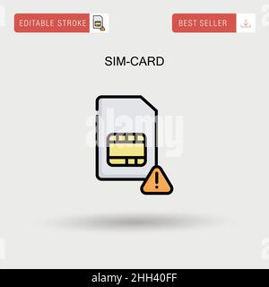 Icône de vecteur simple de carte SIM. Illustration de Vecteur