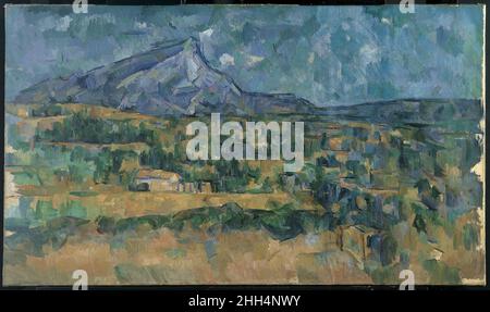 Mont Sainte-victoire ca.1902–6 Paul Cézanne French Cézanne a travaillé sur cette photo, l'une des plus belles photos du Mont Sainte-victoire, sur une durée considérable, élargissant la toile afin d'étendre la vue à droite et au premier plan.Mont Sainte-victoire.Paul Cézanne (français, Aix-en-Provence 1839–1906 Aix-en-Provence). Env.1902–6.Huile sur toile.Peintures Banque D'Images