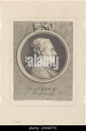 Portrait de David Garrick 1764 conçu et gravé par Charles Nicolas Cochin II French.Portrait de David Garrick 386361 Banque D'Images