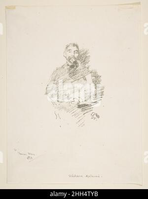 Stéphane Mallarmé, de 'vers et prose' 1892 James McNeill Whistler American.Stéphane Mallarmé, de 'vers et prose'.James McNeill Whistler (américain, Lowell, Massachusetts 1834–1903 London).1892. Lithographie de transfert, tirée sur du papier de transfert fin et transparent; état seul (Chicago); imprimé à l'encre grise-noire sur du papier ivoire.Imprime Banque D'Images