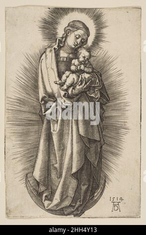 Vierge et enfant sur le croissant avec un Diadem 1514 Albrecht Dürer Allemand.Vierge et enfant sur le croissant avec un Diadem 391214 Banque D'Images