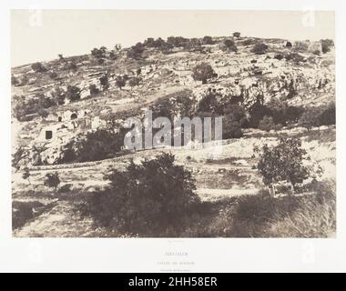 Jerusalem, Vallée de Hinnom, ensemble du banc droit 1854 Auguste Salzmann French.Jerusalem, Vallée de Hinnom, ensemble du banc droit 286929 Banque D'Images