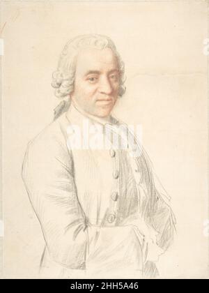 Portrait de Marc Liotard-Sarasin 1720–89 Jean Etienne Liotard Swiss.Portrait de Marc Liotard-Sarasin.Jean Etienne Liotard (Suisse, Genève 1702–1789 Genève).1720–89.Craie rouge et noire.Mises en plan Banque D'Images