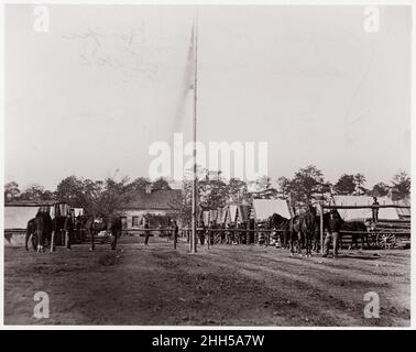 Quartier général, 10th Army corps, Hatcher's Farm, Virginie 1861–65 Andrew Joseph Russell American.Quartier général, 10th Army corps, Hatcher's Farm, Virginie 268145 Banque D'Images