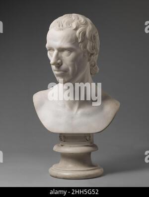 Laurence Sterne (1713–1768) d'abord modélisé 1766 Joseph Nollekens British le buste classifié de l'auteur du célèbre Tristram Shandy, qui était assis pour Nollekens à Rome, aurait lancé la carrière du sculpteur.Nollekens a vendu des répliques en tant que portraits indépendants, ou appariés, comme ici, avec son buste d'Alexandre Pape.Laurence Sterne (1713-1768).Joseph Nollekens (Grande-Bretagne, Londres 1737–1823 Londres).Britannique. Premier modèle 1766.Marbre.Sculpture Banque D'Images