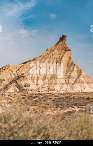 Paysage du désert de Bardenas Reales à Navarra, Espagne Banque D'Images