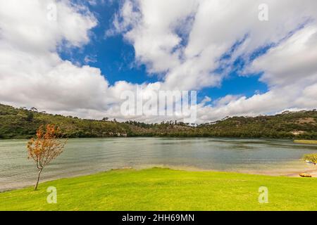 Australie, Australie méridionale, nuages au-dessus du lac Valley en été Banque D'Images