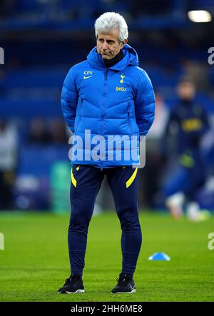 Tottenham Hotspur entraîneur de fitness Gian Piero Ventrone pendant le match de la Premier League à Stamford Bridge, Londres.Date de la photo: Dimanche 23 janvier 2022. Banque D'Images