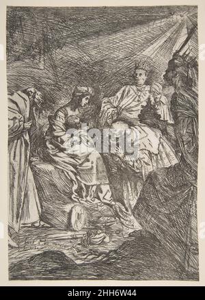 L'adoration du Magi 1619 Claude Vignon Français.L'adoration du Magi 390923 Banque D'Images