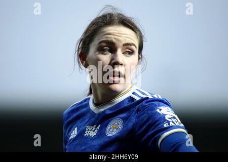 BURTON ON TRENT, ROYAUME-UNI.23rd JANV. Shannon O'Brien de Leicester City photographiée lors du match Barclays FA Women's Super League entre Leicester City et Aston Villa au stade Pirelli, Burton Upon Trent, le dimanche 23rd janvier 2022.(Crédit : Kieran Riley | INFORMATIONS MI) crédit : INFORMATIONS MI et sport /Actualités Alay Live Banque D'Images
