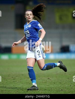 BURTON ON TRENT, ROYAUME-UNI.JAN 23rd Sam Tieney de Leicester City photographié lors du match Barclays FA Women's Super League entre Leicester City et Aston Villa au Pirelli Stadium, Burton Upon Trent, dimanche 23rd janvier 2022.(Crédit : Kieran Riley | INFORMATIONS MI) crédit : INFORMATIONS MI et sport /Actualités Alay Live Banque D'Images