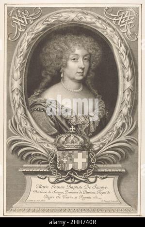 Marie-Jeanne-Baptiste, Duchesse de Savoie 1678 Robert Nanteuil Français.Marie-Jeanne-Baptiste, Duchesse de Savoie 349115 Banque D'Images