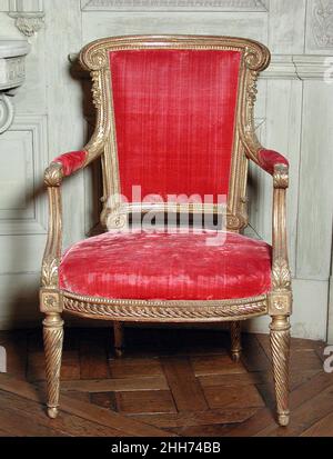 Georges Jacob, Armchair (fauteuil) from Louis XVI's Salon des Jeux at  Saint Cloud, French, Paris
