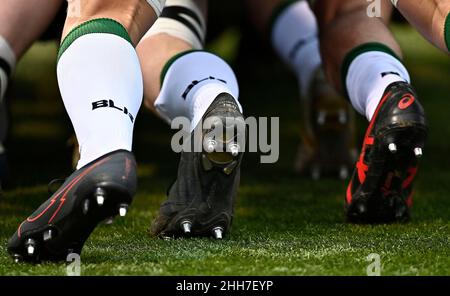 Barnett, Royaume-Uni.23rd janvier 2022.Heineken Challenge Cup.Saracens V London Irish.Stade StoneX.Barnett.La mêlée irlandaise de Londres.Credit: Sport en images/Alamy Live News Banque D'Images