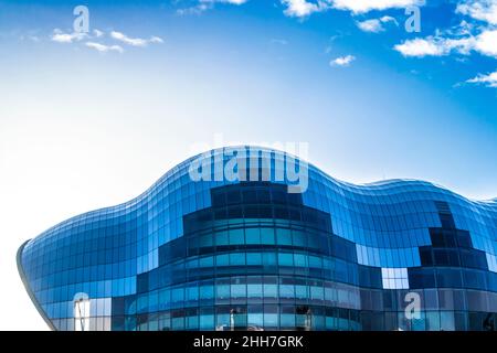 Forme organique de Glasshouse anciennement le Sage Gateshead, un centre de musique et salle de concert conçu par Fosters & Partners Gateshead River Tyne newcastle Banque D'Images