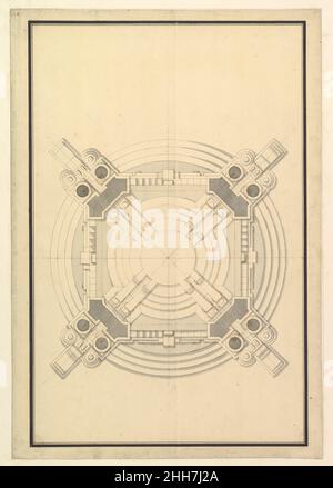 Plan de terrain pour une catafalque pour Frederick Augustus I, roi de Pologne et électeur de Saxe (1694-1733) ca.1733 atelier de Giuseppe Galli Bibiena Italien.Plan de terrain pour une catafalque pour Frederick Augustus I, roi de Pologne et électeur de Saxe (1694-1733) 344388 Banque D'Images