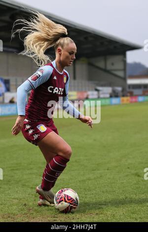 BURTON ON TRENT, ROYAUME-UNI.JANVIER 23RD.Alisha Lehmann d'Aston Villa Women lors du match de la Barclays FA Women's Super League entre Leicester City et Aston Villa au Pirelli Stadium, Burton on Trent, le dimanche 23rd janvier 2022.(Crédit : James HolyOak | MI News) crédit : MI News & Sport /Alay Live News Banque D'Images