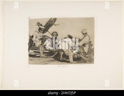 Planche 32 de 'les désastres de la guerre' (Los Desastres de la Guerra): 'Pourquoi?'(Por qué?)1810 ( publié en 1863) Goya (Francisco de Goya y Lucientes) Espagnol.Planche 32 de 'les désastres de la guerre' (Los Desastres de la Guerra): 'Pourquoi?'(Por qué?).Goya (Francisco de Goya y Lucientes) (espagnol, Fuendetodos 1746–1828 Bordeaux).1810 ( publié en 1863).Gravure, lave, point sec, burin, burnisher.Imprime Banque D'Images