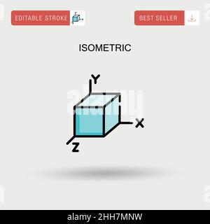 Icône de vecteur simple isométrique. Illustration de Vecteur