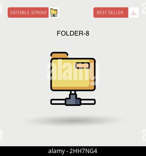 Icône de vecteur simple dossier-8. Illustration de Vecteur