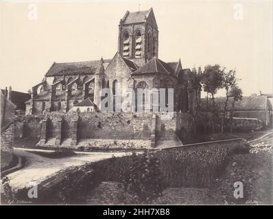 Église d'Auvers 1855, imprimé du 1855 au 57 Edouard Baldus Français, né en Prusse.Église d'Auvers 266222 Banque D'Images
