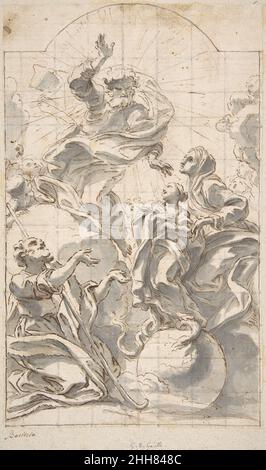 Allégorie de l'Immaculée conception 1639–1709 Giovanni Battista Gaulli (il Baciccio) Italien.Allégorie de l'Immaculée conception 338866 Banque D'Images