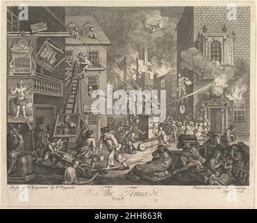 The Times, planche 1 7 septembre 1762 William Hogarth British.Les temps, planche 1 399155 Banque D'Images