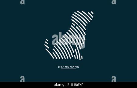 Logo minimaliste en forme de ligne pour chiens, tasses et animaux de compagnie Illustration de Vecteur