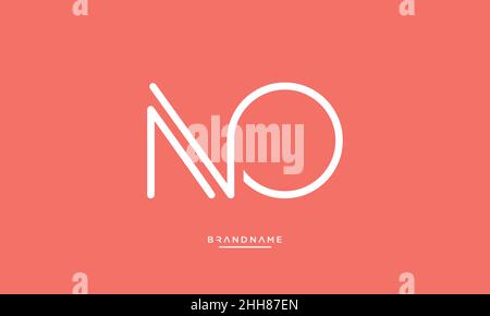 Lettres alphabétiques NON, SUR le monogramme initial logo Emblem Illustration de Vecteur