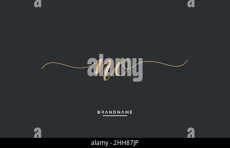 Lettres alphabétiques NON, SUR le monogramme initial logo Emblem Illustration de Vecteur