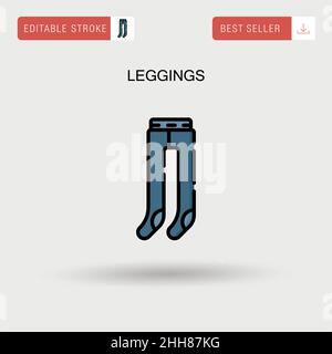 Legging simple Vector Icon. Illustration de Vecteur