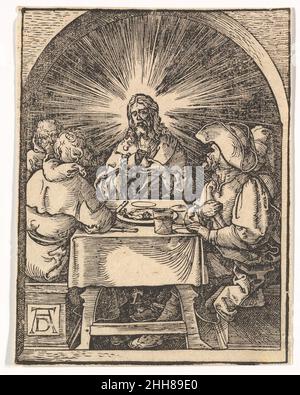 Christ à Emmaus, de la petite passion (copie) n.d. après Albrecht Dürer allemand.Christ in Emmaus, de la petite passion (copie) 382286 artiste: D'après Albrecht D?rer, allemand, Nuremberg 1471?1528 Nuremberg, artiste: Johann Mommard, Christ in Emmaüs,De la petite passion (copie), s.d., Woodcut, 5 1/8 x 3 7/8 po.(13 x 9,8 cm).Metropolitan Museum of Art, New York.Legs de Harry G. Friedman, 1965 (66.521.90) Banque D'Images