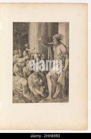 Saint Paul prêchant à Athènes environ.1548–53 Andrea Schiavone (Andrea Meldola) Italien dans Mariette Album, folio 25.Saint Paul prêchant à Athènes 365103 Banque D'Images