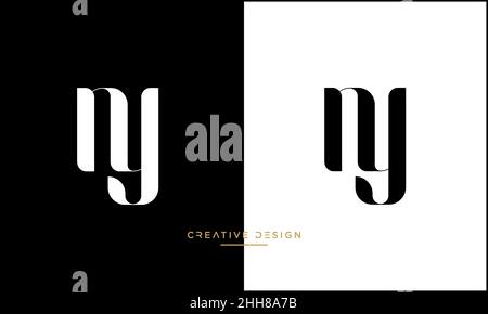 NY, YN lettres alphabétiques Abstract logo Vector Template Illustration de Vecteur