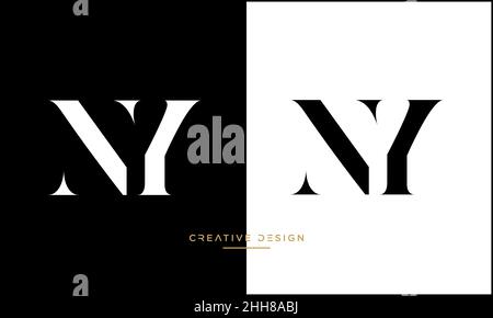 NY, YN lettres alphabétiques Abstract logo Vector Template Illustration de Vecteur