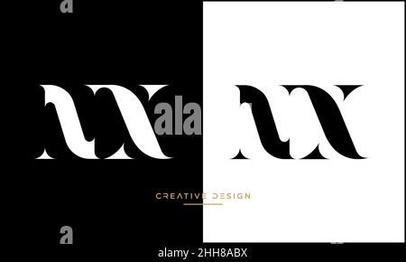NX, XN lettres Alphabet logo abstrait modèle vectoriel Illustration de Vecteur