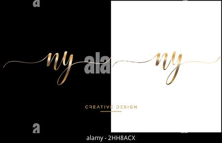 NY, YN lettres alphabétiques Abstract logo Vector Template Illustration de Vecteur