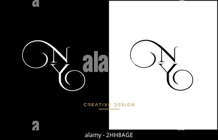 NY, YN lettres alphabétiques Abstract logo Vector Template Illustration de Vecteur