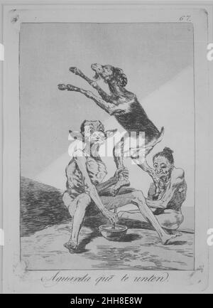 Les Caprices (Los Capricos), assiettes 1-80 1799 Goya (Francisco de Goya y Lucientes) Espagnol.Les Caprices (Los Caprices), assiettes 1 à 80.Ensemble complet de la première édition.Goya (Francisco de Goya y Lucientes) (espagnol, Fuendetodos 1746–1828 Bordeaux).1799. Gravure, aquatint, point sec et burin.Imprime Banque D'Images
