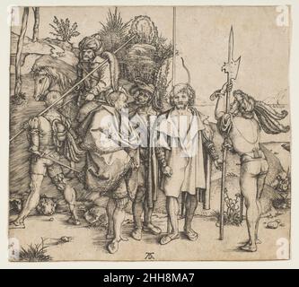 Cinq soldats de pied et un turc monté ca.1495 Albrecht Dürer Allemand.Cinq soldats de pied et un turc monté 391030 Banque D'Images