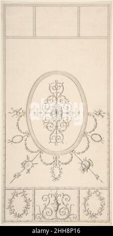 Design pour un plafond 1745–1800 style de Robert Adam British, Scottish.Conception pour un plafond 364341 Banque D'Images