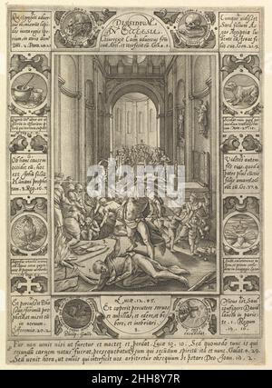 Dissidium en Ecclesia, des allégories de la foi chrétienne, des allégories chrétiens et profanes 1575–1617 Hendrick Goltzius Netherlandish.Dissidium en Ecclesia, des allégories de la foi chrétienne, des allégories chrétiens et profanes 398480 Banque D'Images