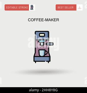 Cafetière icône vecteur simple. Illustration de Vecteur