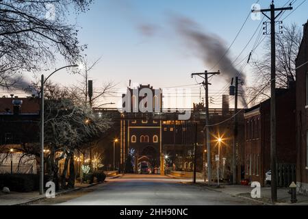 Bâtiments de la brasserie Anheuser Busch Banque D'Images