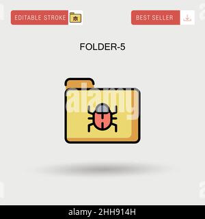 Icône de vecteur simple dossier-5. Illustration de Vecteur