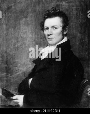 Portrait d'un homme ca.1820 Samuel Lovett Waldo American.Portrait d'un homme.Samuel Lovett Waldo (1783-1861).Américain. CA.1820. Huile sur toile Banque D'Images